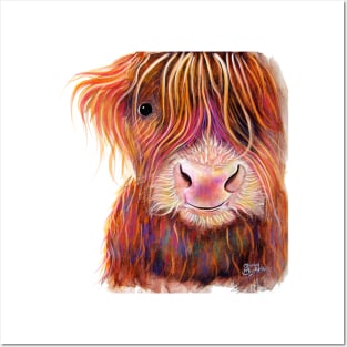 SCoTTiSH HiGHLaND CoW ' THe KiD ' Posters and Art